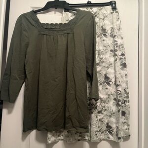 Floral Outfit - Includes Shirt and Skirt
